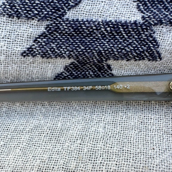 Tom Ford Edita Sunglasses TF384 58mm cat eye gray gradient yellow grey - Picture 11 of 16